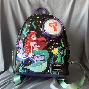 Disney 35th Anniversary Little Mermaid Loungefly Backpack NWT